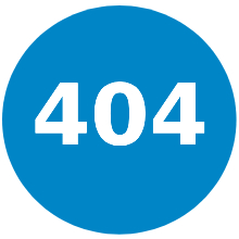 Blauer Punkt mit Kennung 404