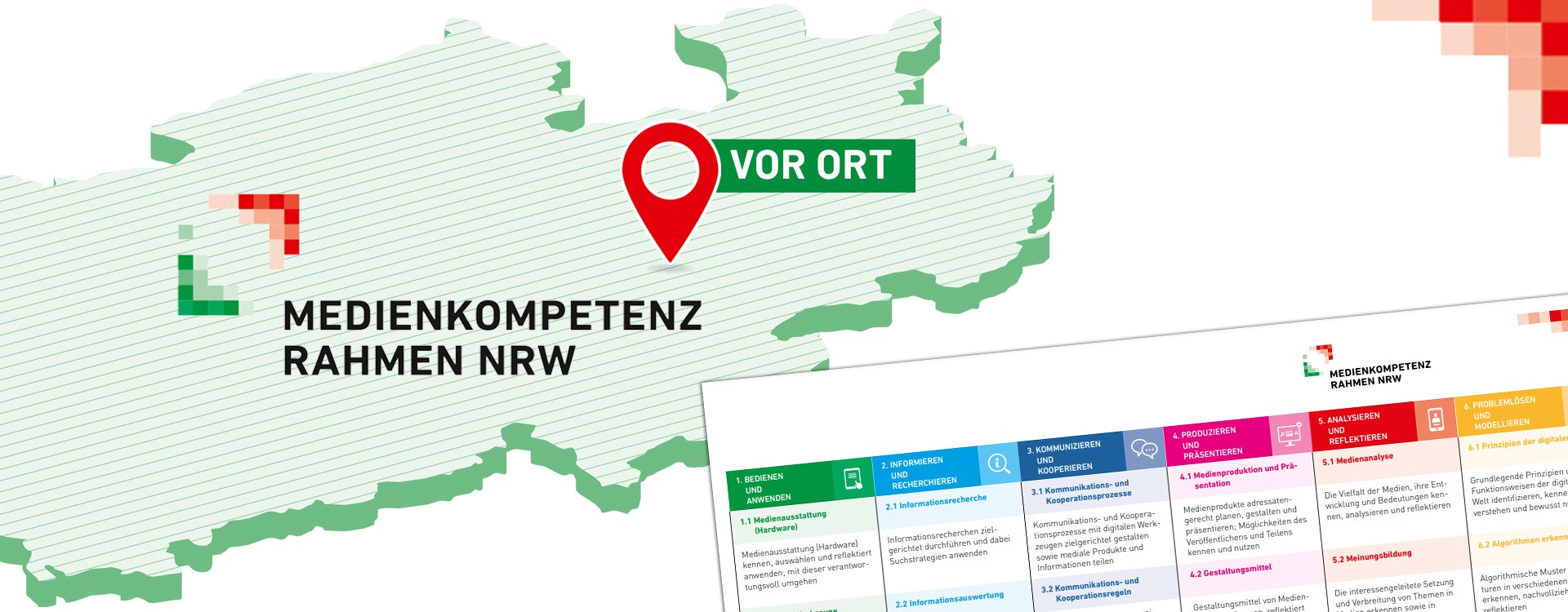 Grafik Landkarte von NRW